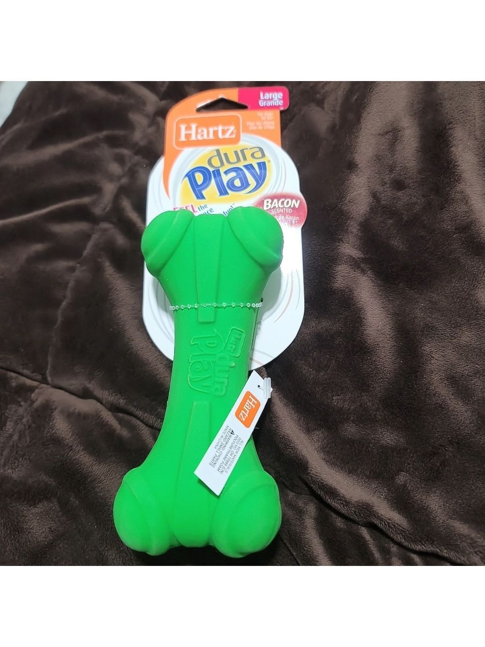 NWT Hartz Dura Play Bone Squeaky Latex Dog Toy Large